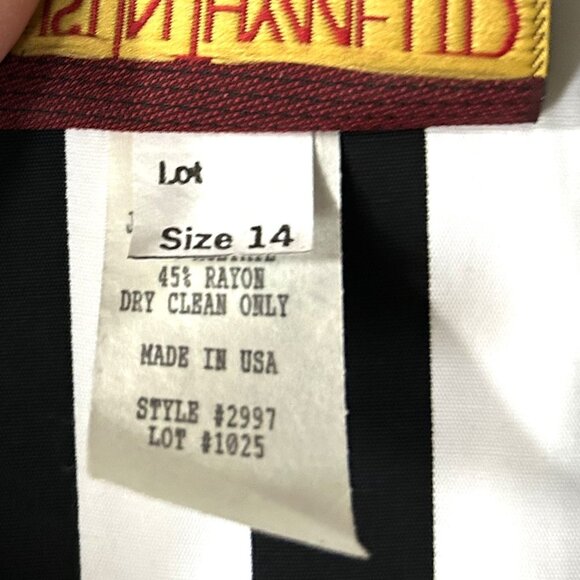 JUST IN THYME Black White Jacket Stripe sz14 - Picture 5 of 6